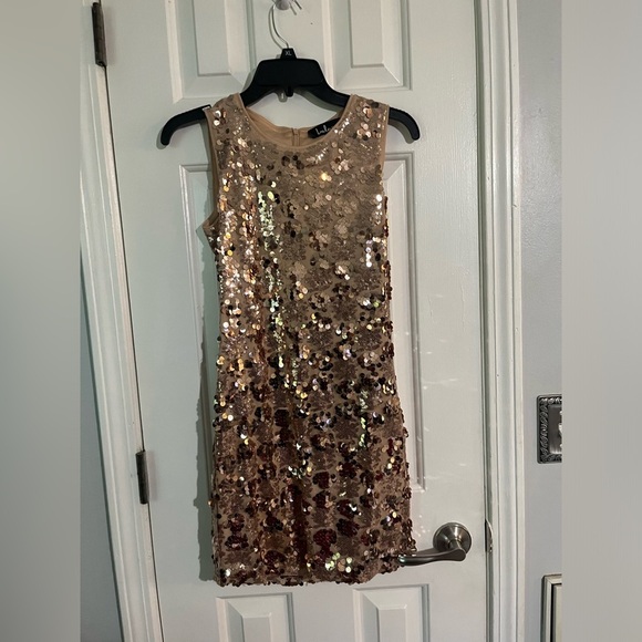 Cheers Rose Gold Sequin Sleeveless Bodycon Dress size xs - Picture 7 of 7